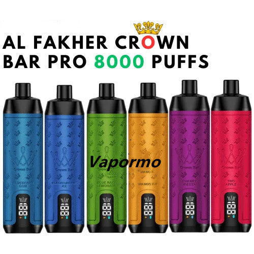 AL Fakher Crown Bar Pro 8000 Puffs Rechargeable Disposable Kit Cheap Sale  Vapormo.com – vapormo.com
