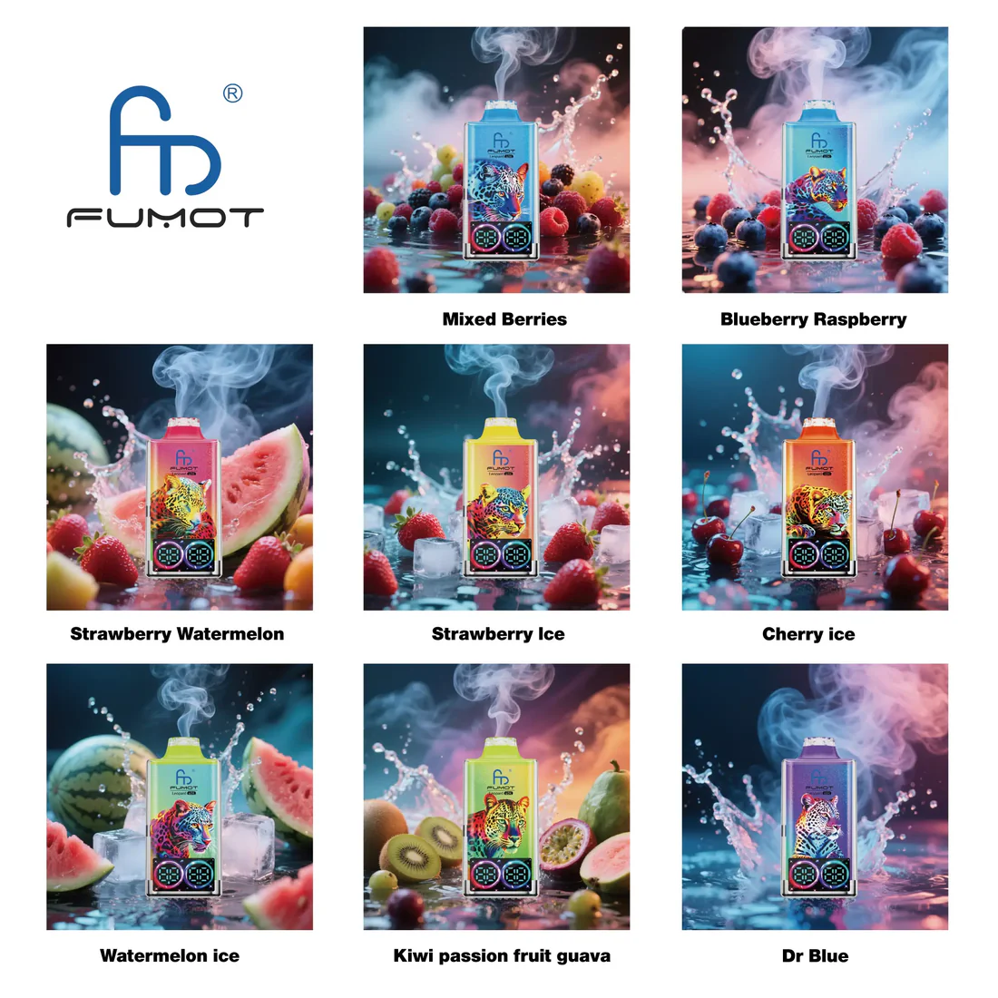 Fumot Leopard 40K Digital Display RGB Lights Disposable Kit(40000 Puffs)