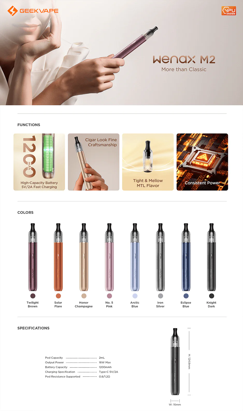 GeekVape Wenax M2 Pod Kit 1200mAh
