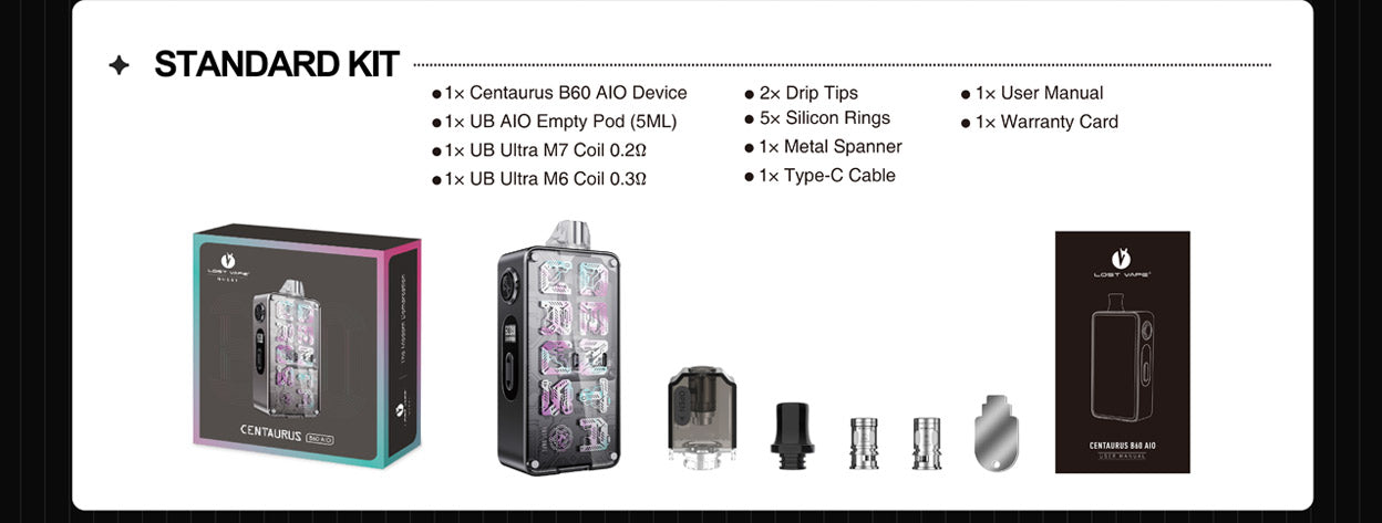 Lost Vape Centaurus B60 AIO Pod Kit 1600mAh