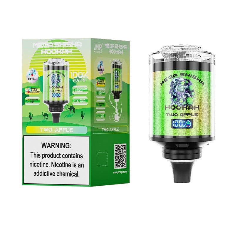 JNR Mega Shisha Hookah 100K Rechargeable Disposable Vape 60ml