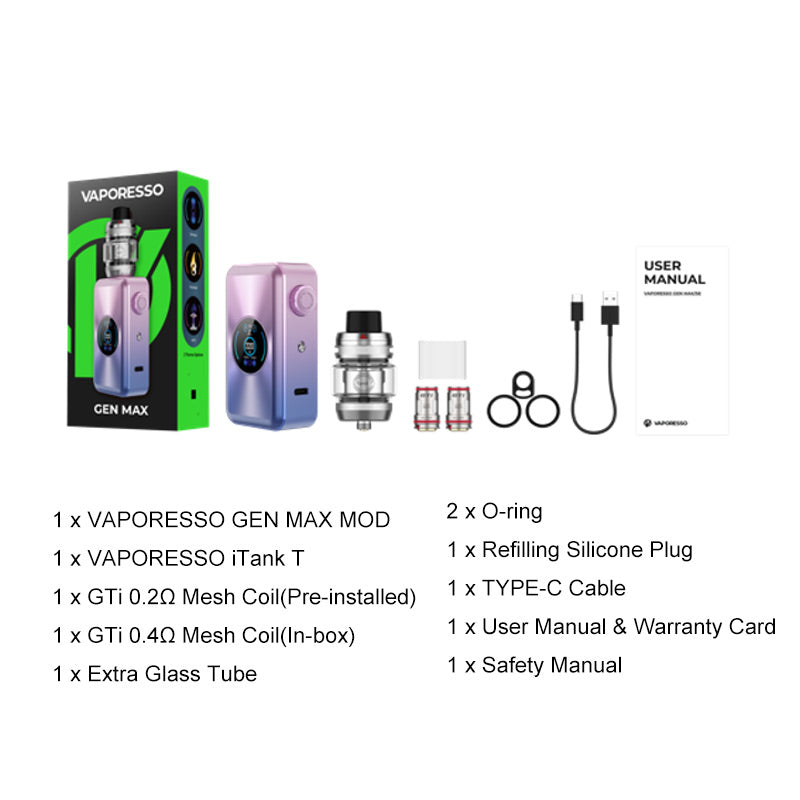 Vaporesso GEN MAX 220W Kit With iTank T Atomizer 6ml