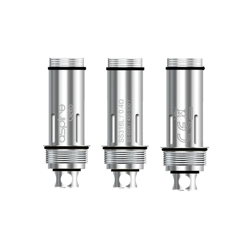 5PCS-PACK Aspire Cleito SS316L Replacement Coil 0.4 Ohm