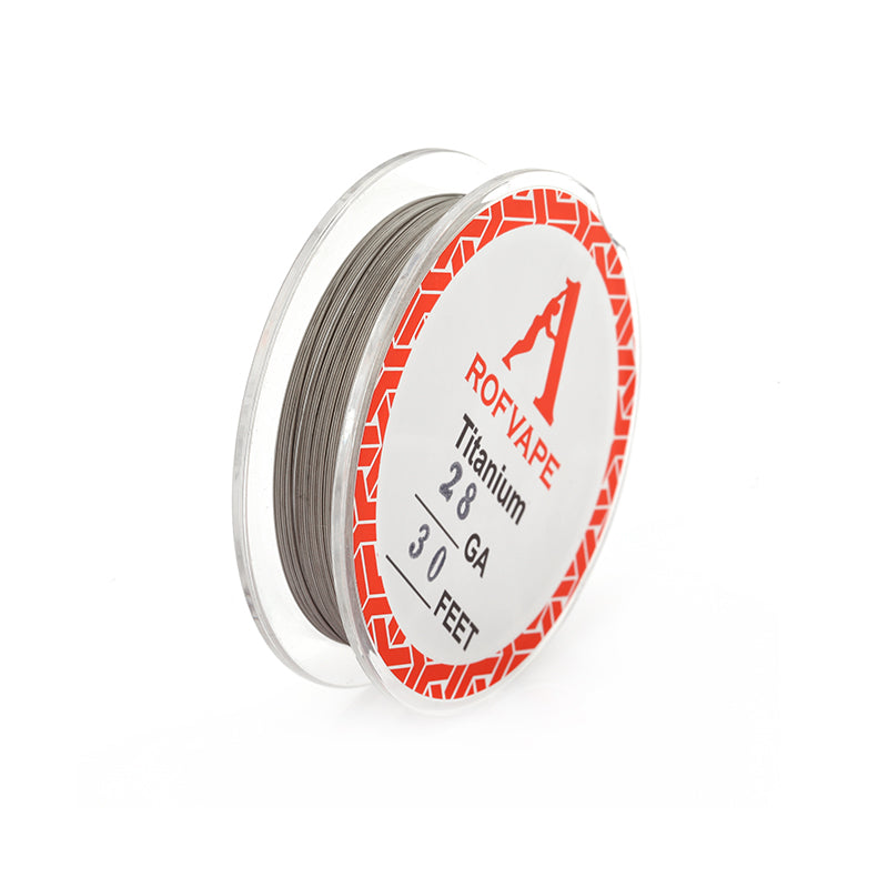 Rofvape Ti Titanium Wire 24-26-28GA(0.5mm-0.4mm-0.32mm) (30 Feet)