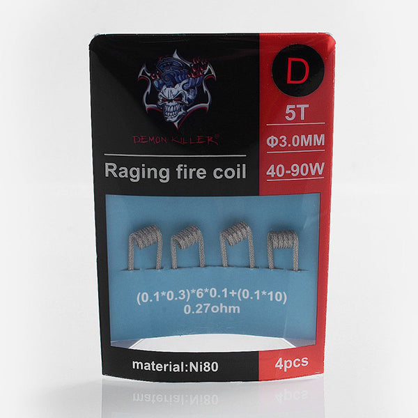 Demon Killer Raging Fire Coil Ni80 Pre-made Heating Wire 4PCS-PACK