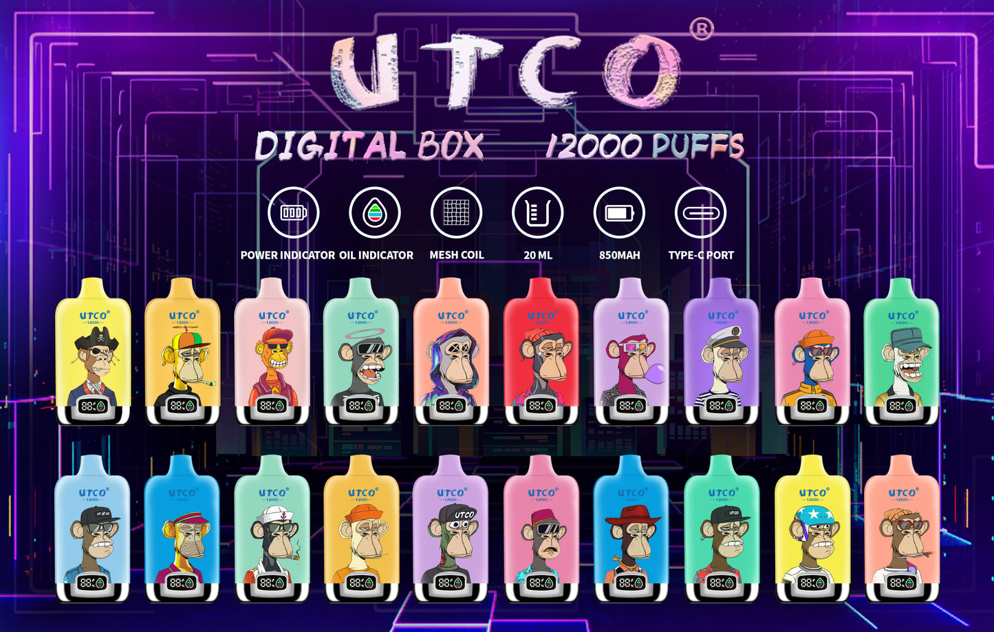 UTCO DIGITAL BOX 12000 Puffs Disposable Kit