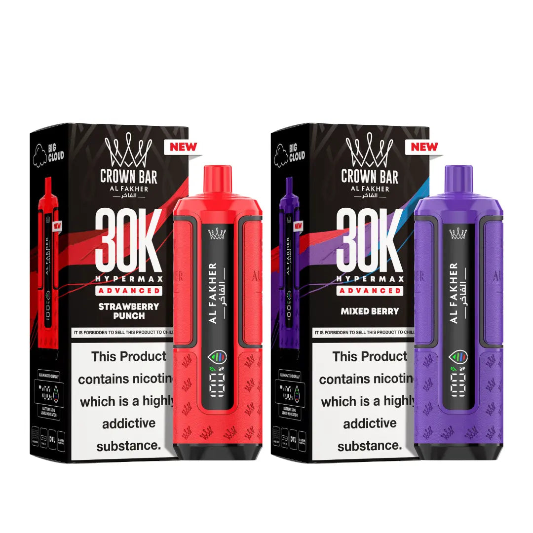 AL Fakher Crown Bar 30K Hypermax Prefilled Disposable Pod Kit Cheap Online Shop | vapormo.com AL Fakher Crown Bar 30K Hypermax Prefilled Disposable Pod Kit Cheap Online Shop | vapormo.com
