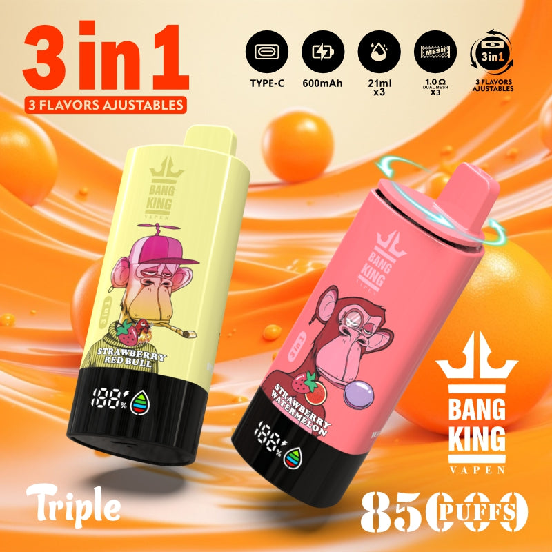 Bang King Triple 85K 3in1 Disposable Vape(85000 Puffs)