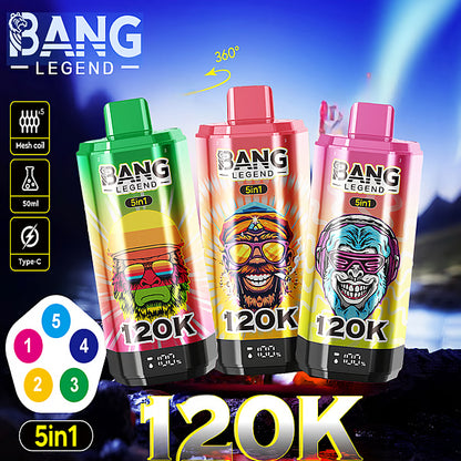 Bang Legend 120000 120K Puffs 5in1 Disposable Vape