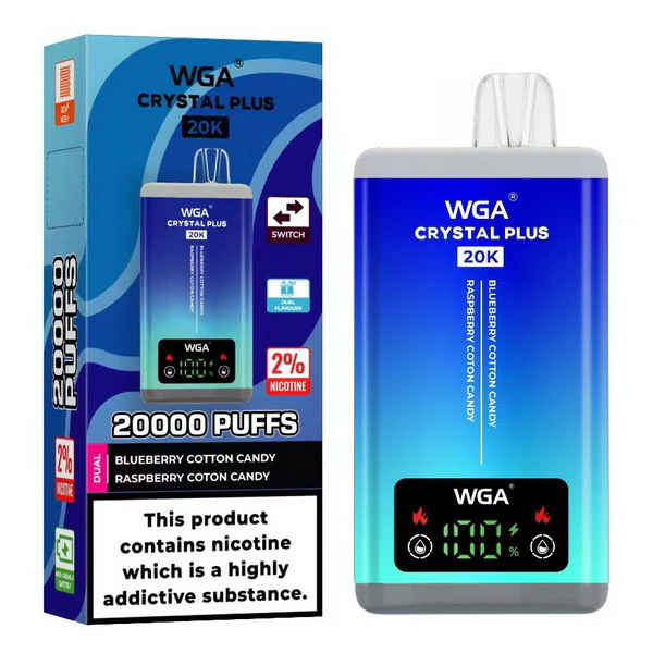 WGA Crystal Plus 20000 Puffs 2-in-1 Rechargeable Disposable Vape 10pcs/pack