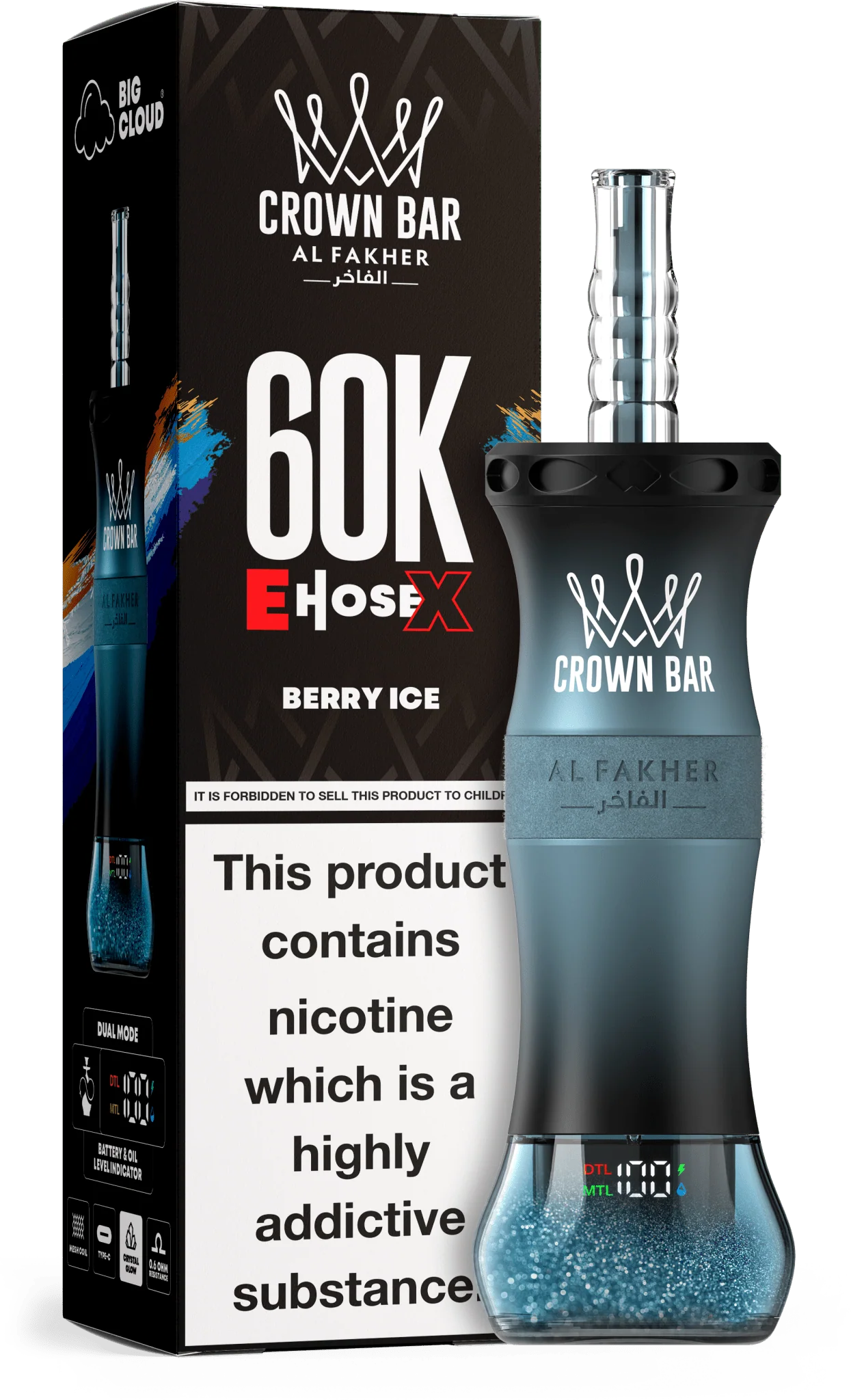 AL Fakher Crown Bar 60K 60000 Puffs E-Hose X Disposable Kit