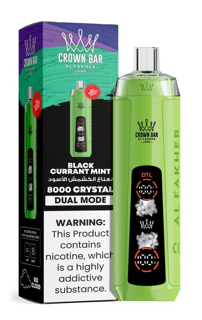 AL Fakher Crown Bar 8000 Crystal Dual Mode Disposable Kit