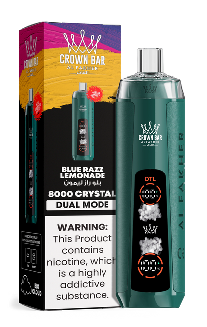 AL Fakher Crown Bar 8000 Crystal Dual Mode Disposable Kit