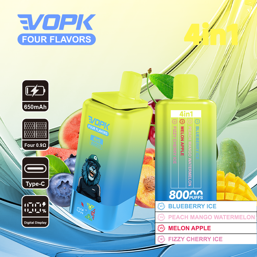 VOPK 80K Puffs 4IN1 Disposable Kit 650mAh