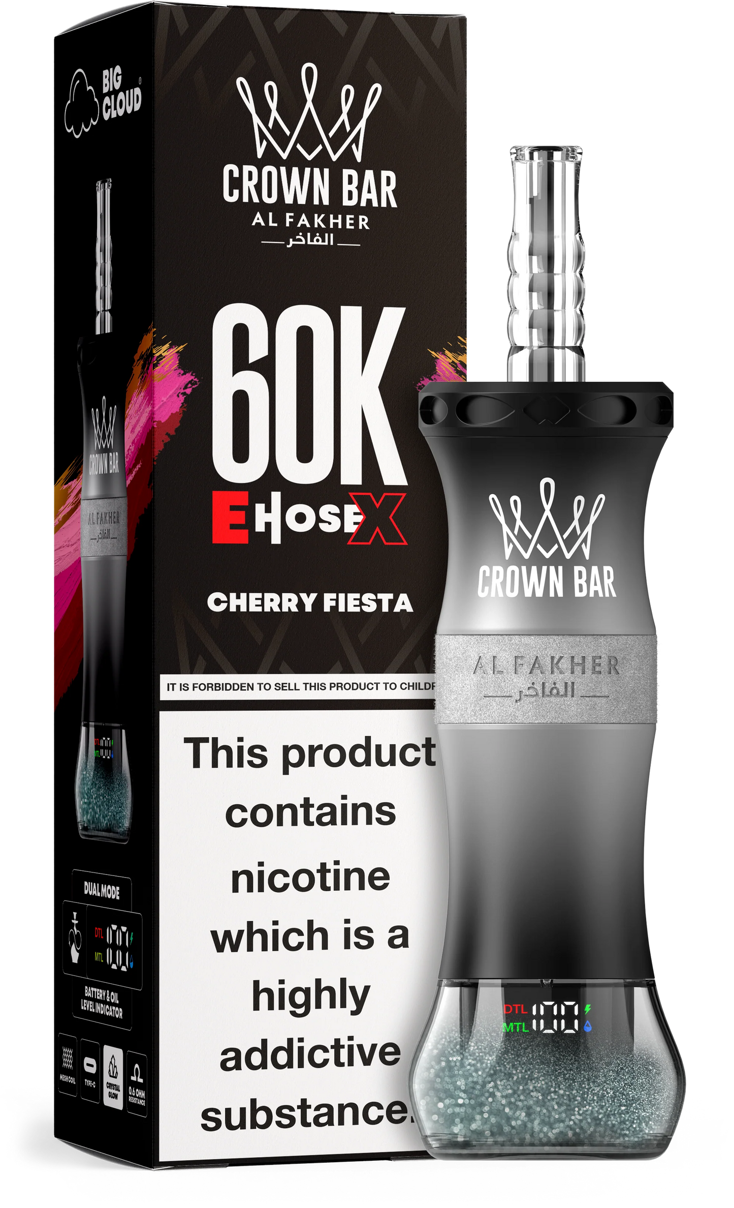 AL Fakher Crown Bar 60K 60000 Puffs E-Hose X Disposable Kit