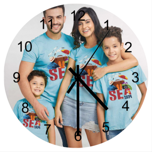 Custom personalised photo retro wall clock (Made in USA, Free Fast Shipping)