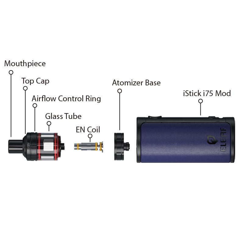 Eleaf iStick i75 Box Mod Kit with En Air Tank 3000mAh 3.5ml Clearance | Vapormo.com vapormo.com Eleaf iStick i75 Box Mod Kit with En Air Tank 3000mAh 3.5ml Clearance | Vapormo.com vapormo.com