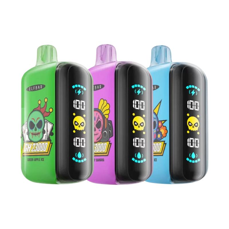 Elf Bar GH23000 Rechargeable Disposable Kit (23K Puffs) available online | vapormo.com Elf Bar GH23000 Rechargeable Disposable Kit (23K Puffs) available online | vapormo.com