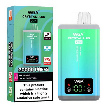 WGA Crystal Plus 20000 Puffs 2-in-1 Rechargeable Disposable Vape 10pcs/pack