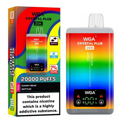 WGA Crystal Plus 20000 Puffs 2-in-1 Rechargeable Disposable Vape 10pcs/pack