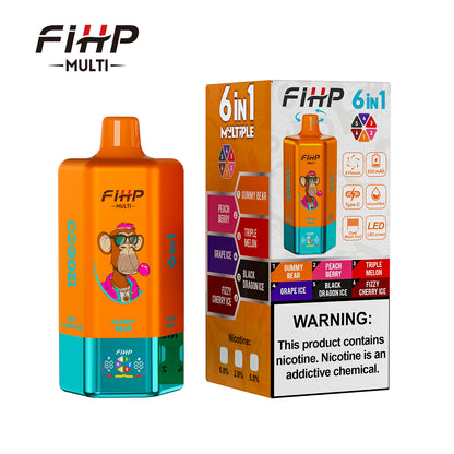FIHP Multi 120000 120K Puffs 6in1 Rechargeable Disposable Kit