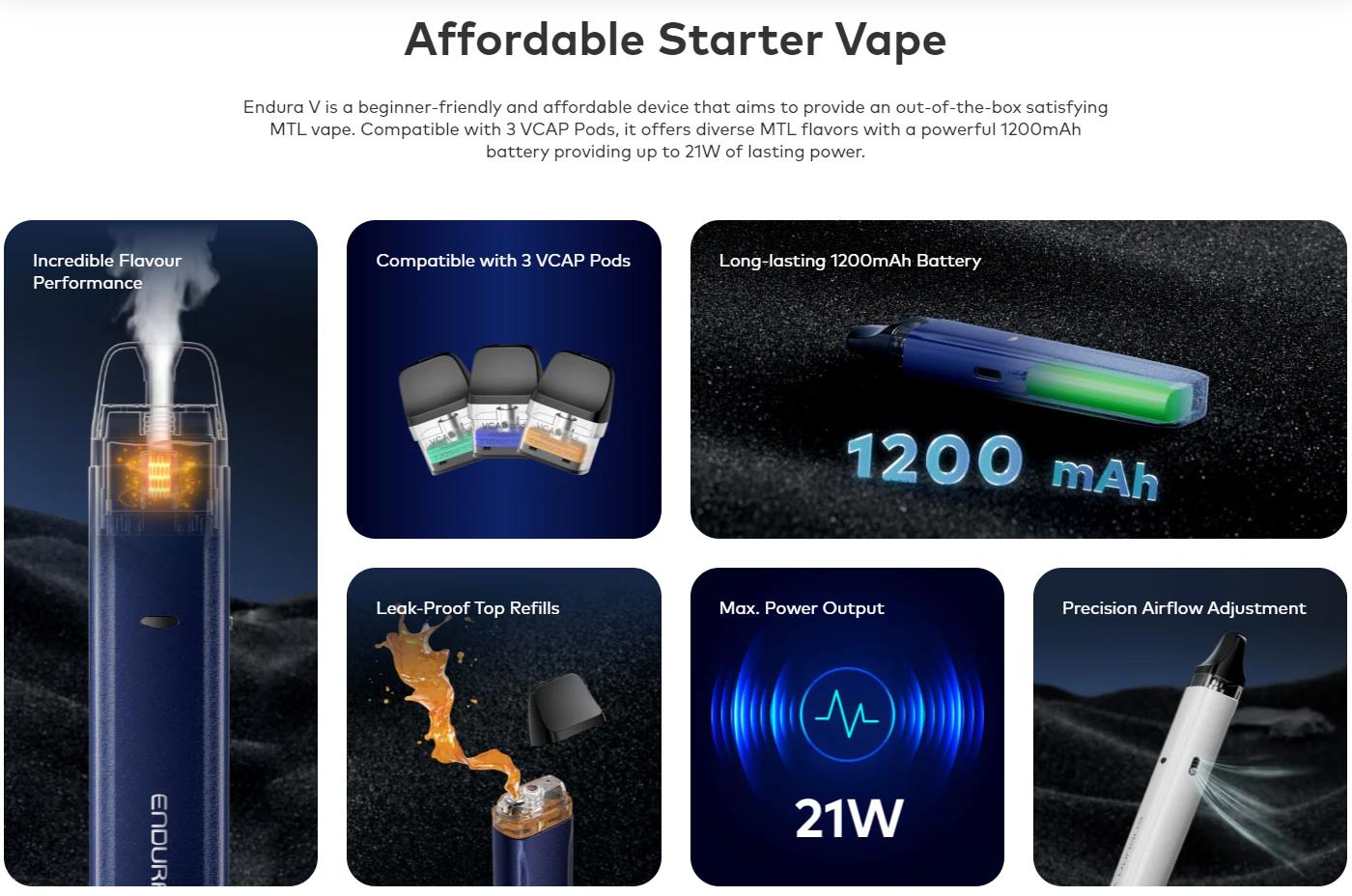 Innokin Endura V Pod Kit 1200mAh Clearance | Vapormo.com – vapormo.com