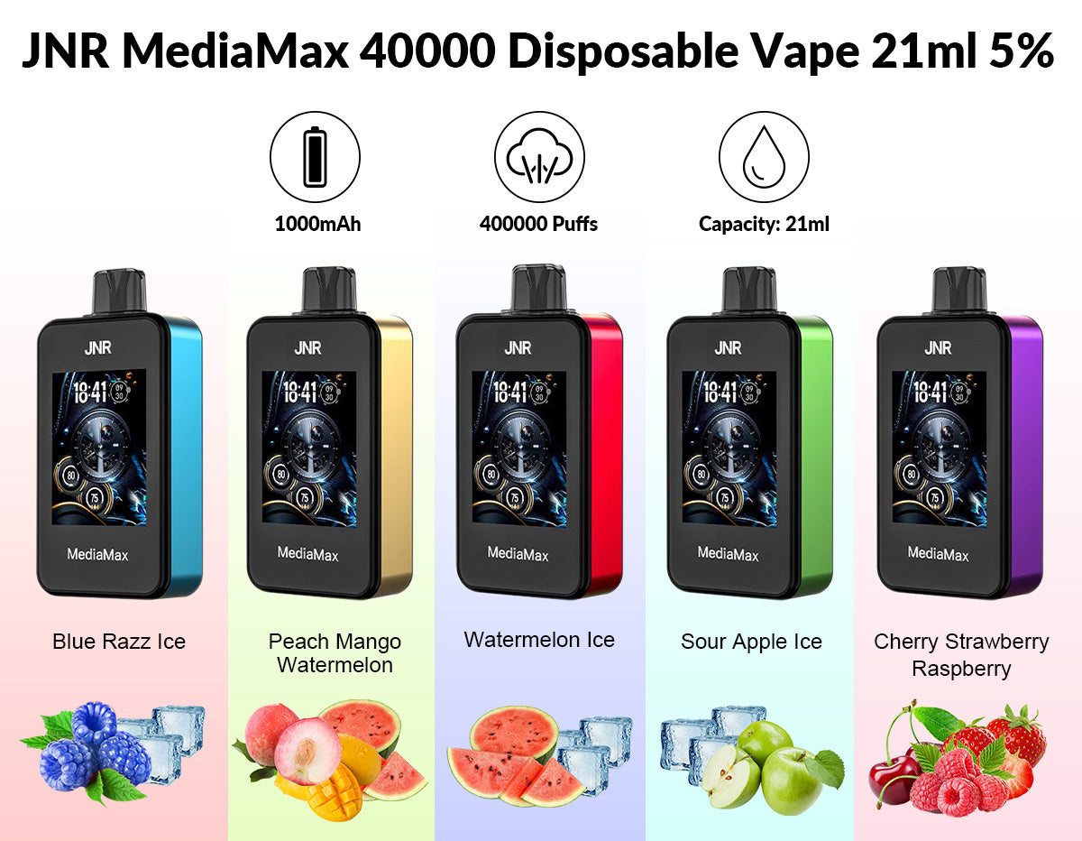 JNR MediaMax 40000 Rechargeable Disposable Vape 21ml