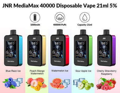 JNR MediaMax 40000 Rechargeable Disposable Vape 21ml