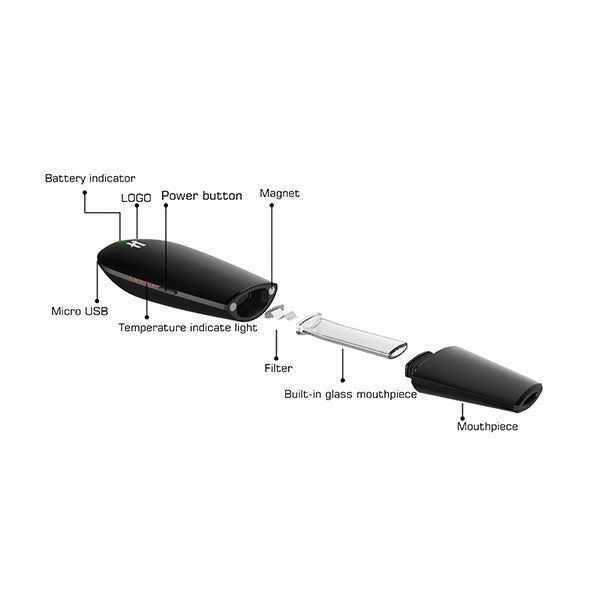 Kingtons BLK Black Mamba Replacement Glass Tube 1pc/pack