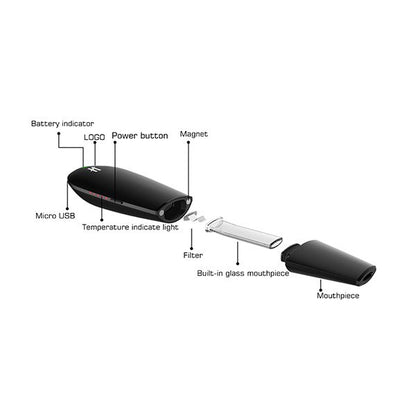 Kingtons BLK Black Mamba Replacement Glass Tube 1pc/pack
