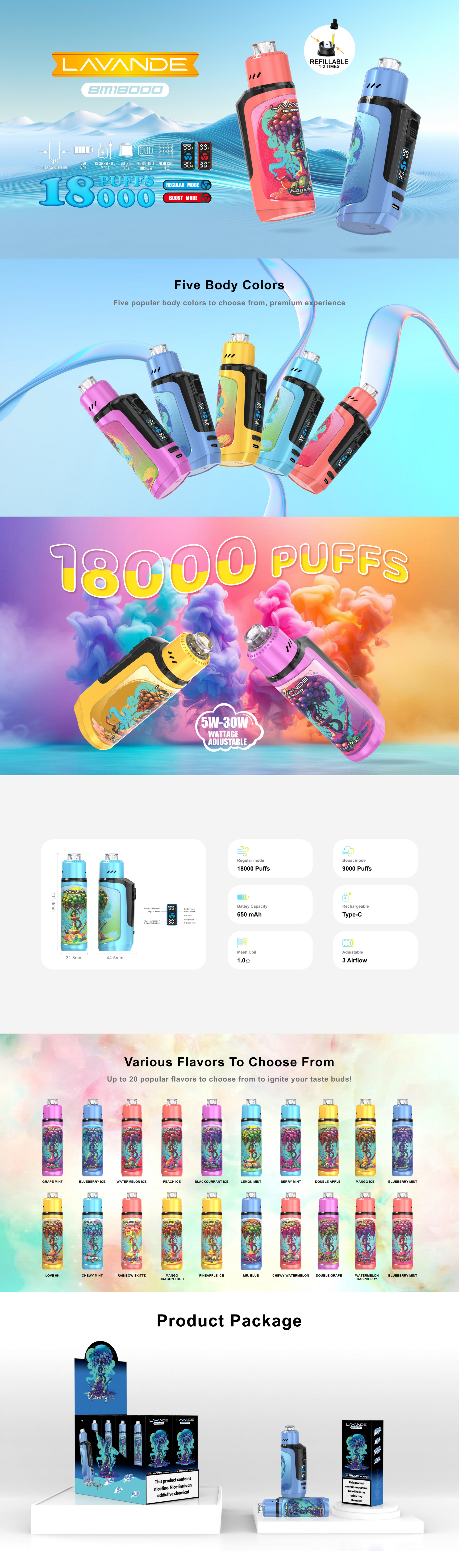 Lavande BM18000 Puffs Shisha Disposable Vape Cheap Sale vapormo.com Lavande BM18000 Puffs Shisha Disposable Vape Cheap Sale vapormo.com