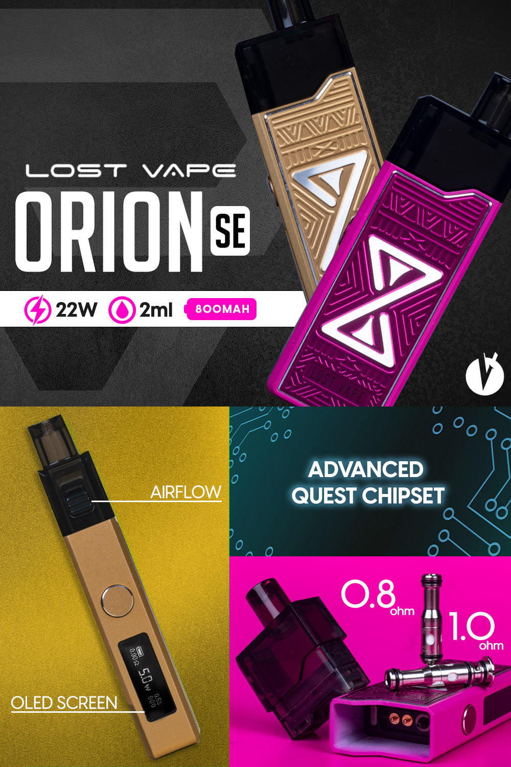 Lost Vape Orion SE Pod Kit 22W cheap sale | vapormo.com Lost Vape Orion SE Pod Kit 22W cheap sale | vapormo.com