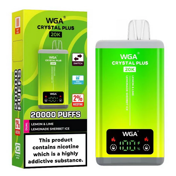WGA Crystal Plus 20000 Puffs 2-in-1 Rechargeable Disposable Vape 10pcs/pack