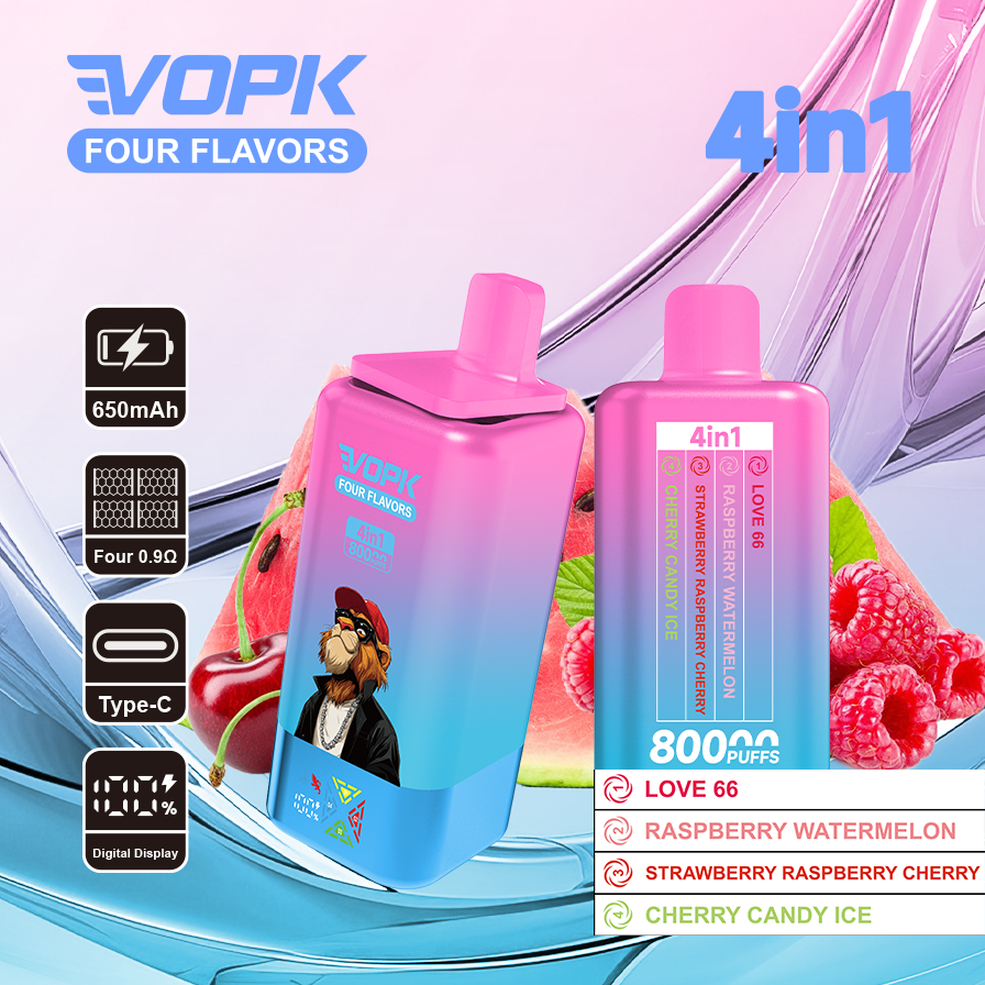 VOPK 80K Puffs 4IN1 Disposable Kit 650mAh