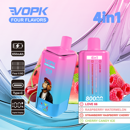 VOPK 80K Puffs 4IN1 Disposable Kit 650mAh
