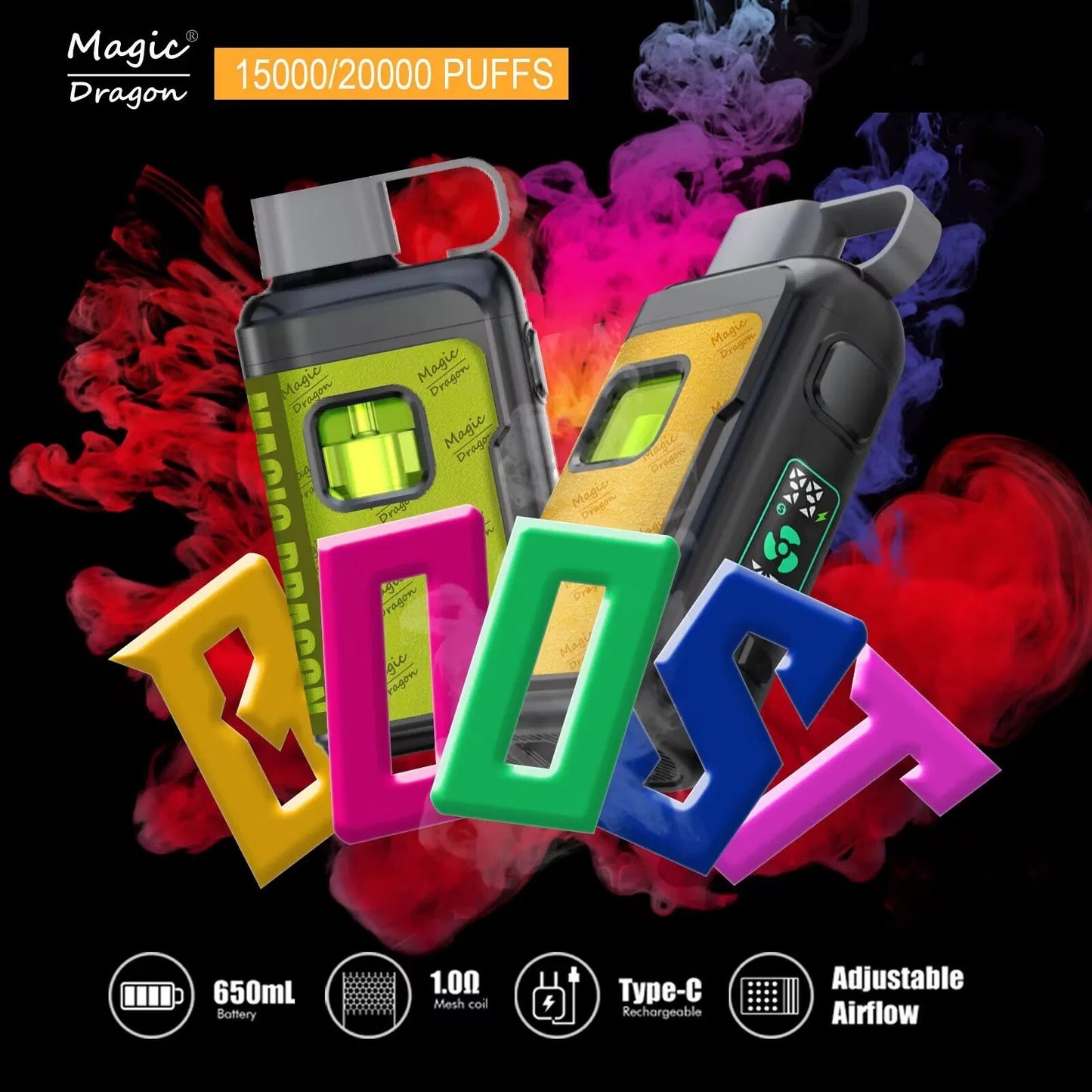 Magic Dragon 20000 Puffs Refillable Disposable Kit 10pcs/pack