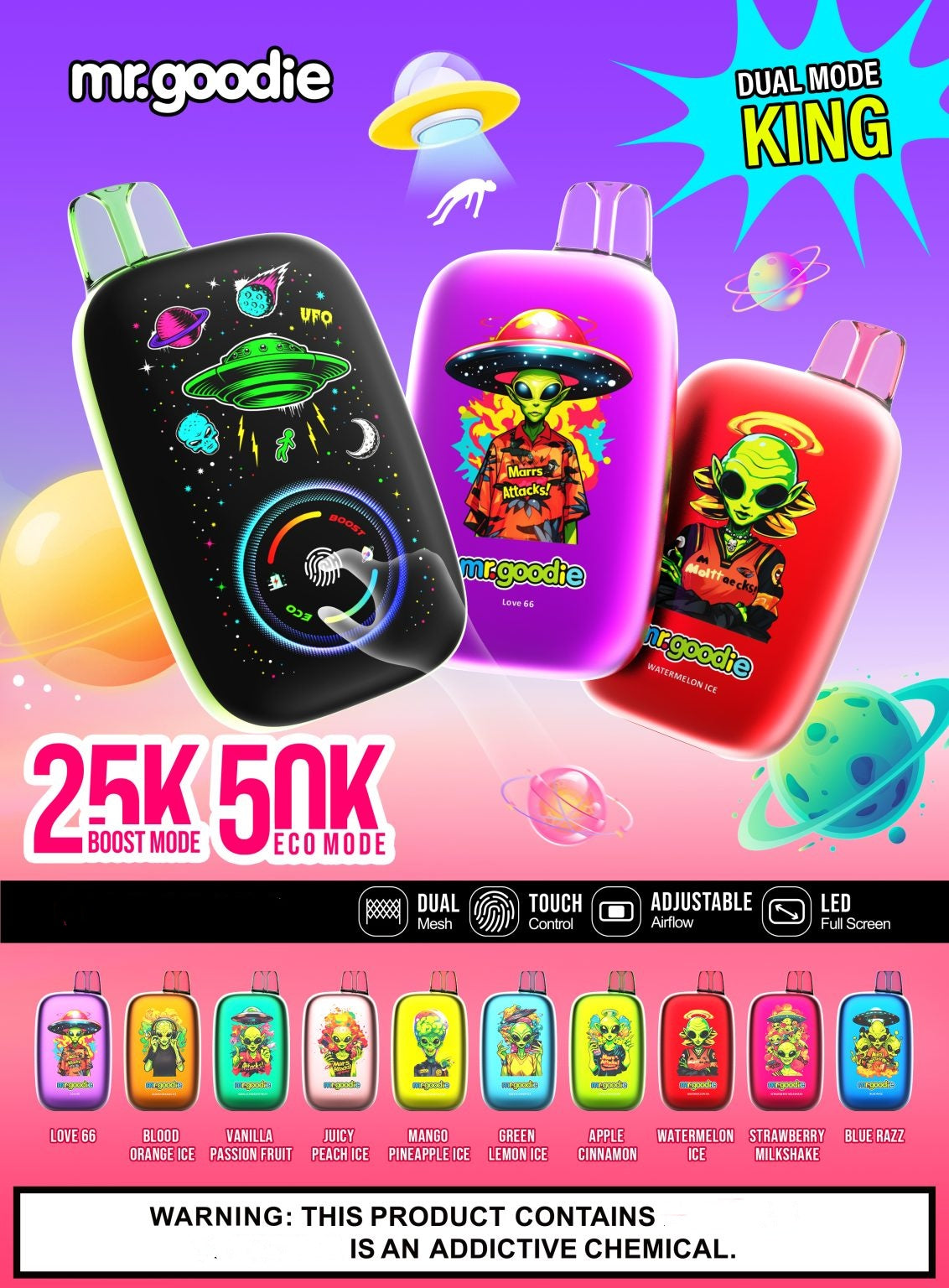 Mr.Goodie Dual Mode King 50K Disposable Kit(50000 puffs)