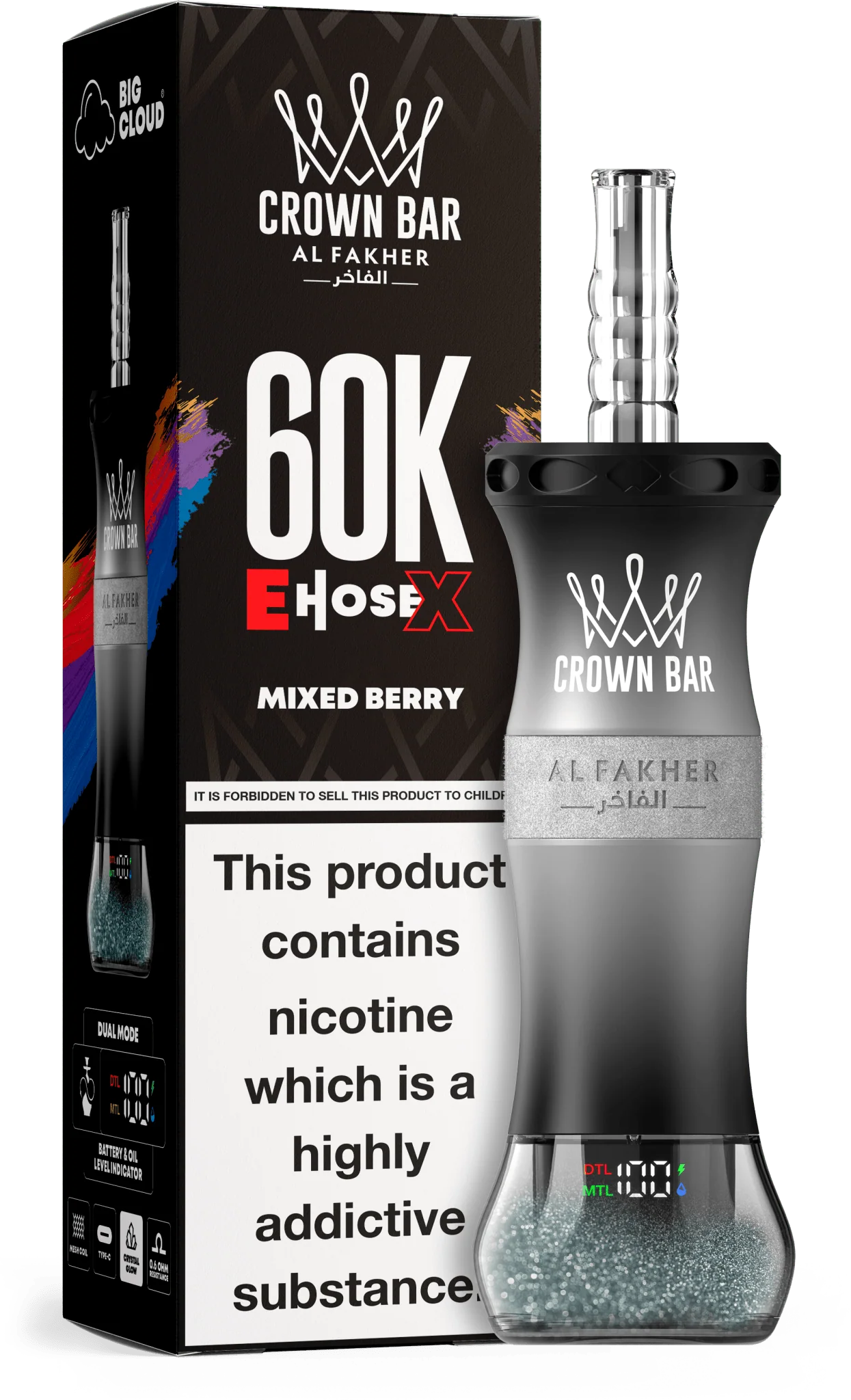 AL Fakher Crown Bar 60K 60000 Puffs E-Hose X Disposable Kit