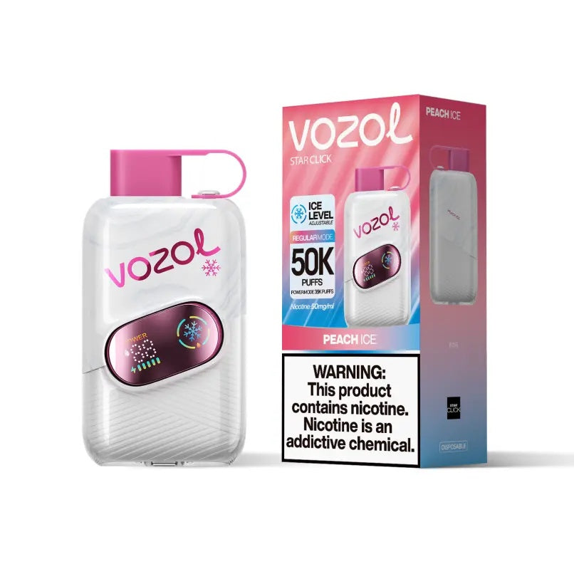 vozol star vape device Vozol Star Click 50K Puffs Rechargeable Disposable Kit (50000 Puffs) at low price online