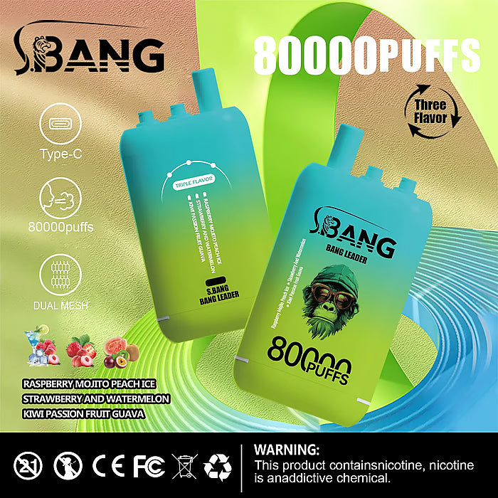 Bang Leader (Bang Legend) 80000 Puff 3-in-1 Flavor 80K Disposable Vape