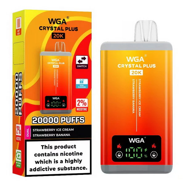 WGA Crystal Plus 20000 Puffs 2-in-1 Rechargeable Disposable Vape 10pcs/pack