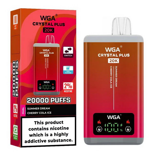 WGA Crystal Plus 20000 Puffs 2-in-1 Rechargeable Disposable Vape 10pcs/pack