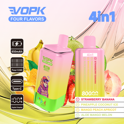 VOPK 80K Puffs 4IN1 Disposable Kit 650mAh