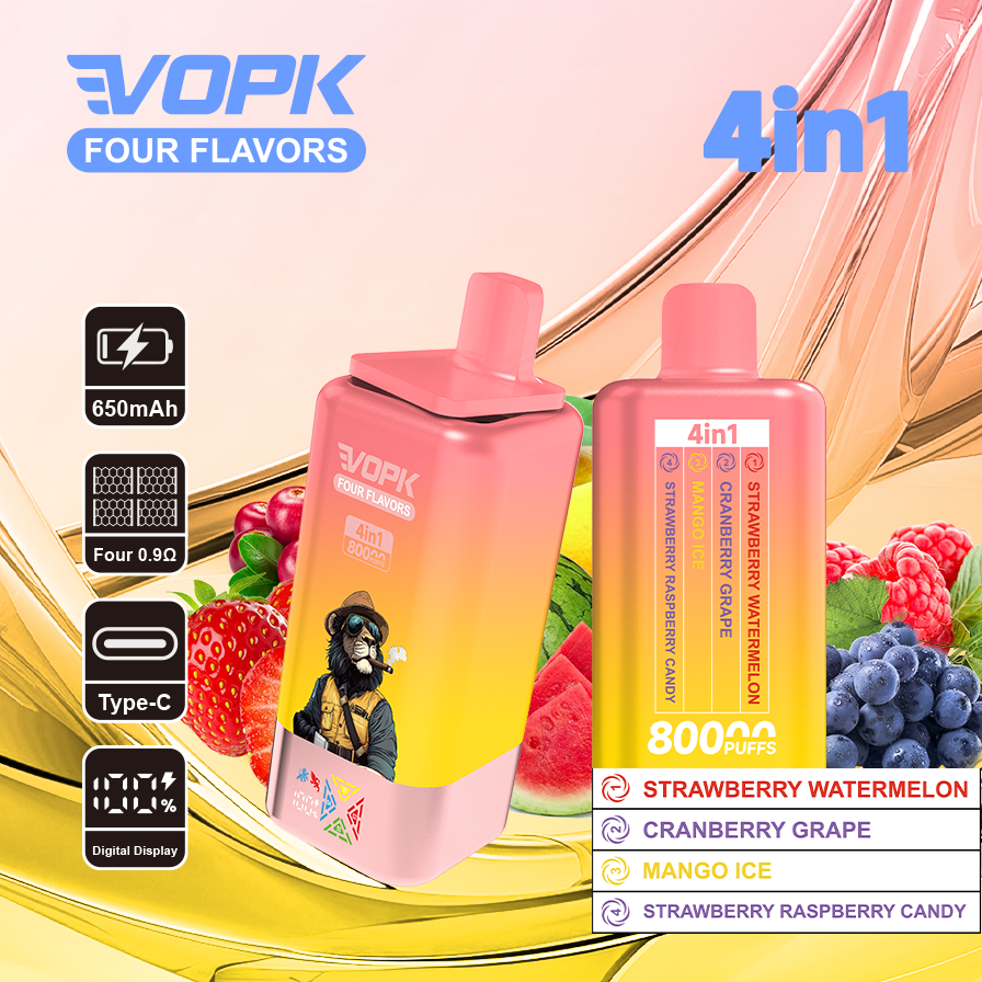 VOPK 80K Puffs 4IN1 Disposable Kit 650mAh