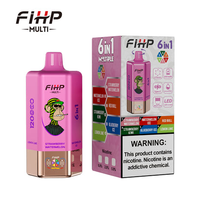 FIHP Multi 120000 120K Puffs 6in1 Rechargeable Disposable Kit