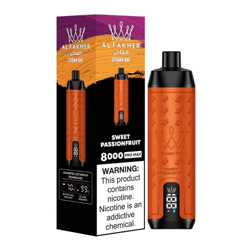 AL Fakher Crown Bar Pro 8000 Puffs Rechargeable Disposable Kit Cheap Sale  Vapormo.com – vapormo.com