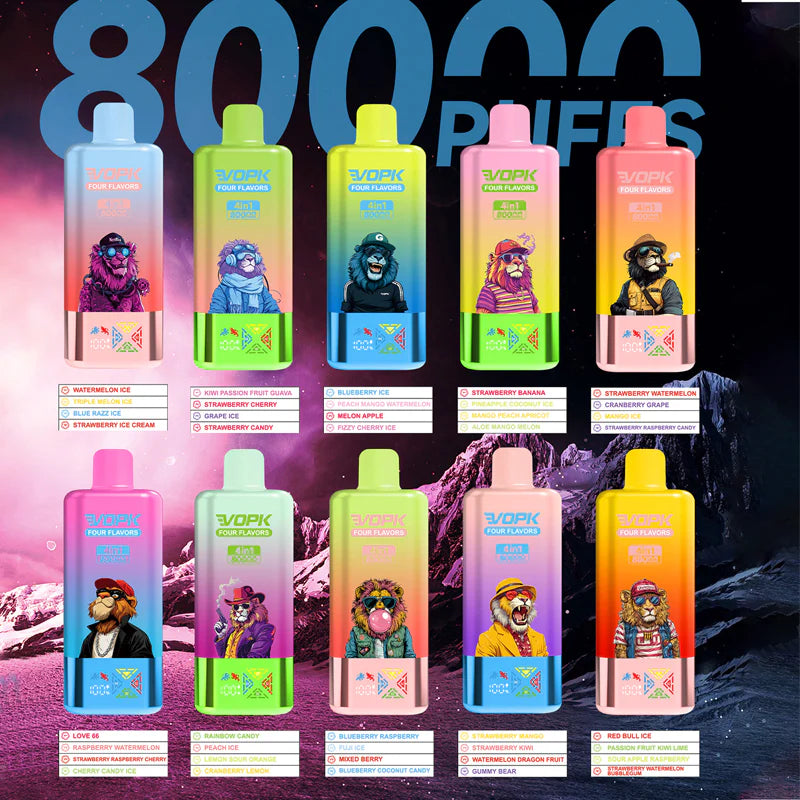 VOPK 80K Puffs 4IN1 Disposable Kit 650mAh