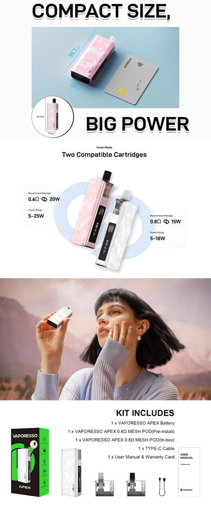 Vaporesso APEX Pod Kit 30W Clearance | Vapormo.com vapormo.com Vaporesso APEX Pod Kit 30W Clearance | Vapormo.com vapormo.com