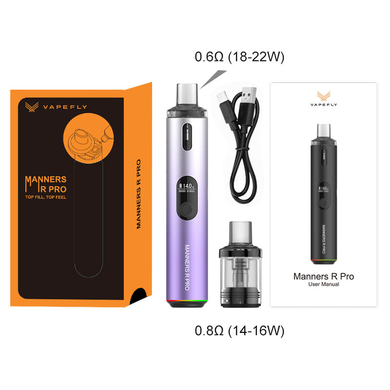 Manner R Pod Vapefly Manners R PRO Pod Kit 1100mAh 2ml Clearance | Vapormo.com ...