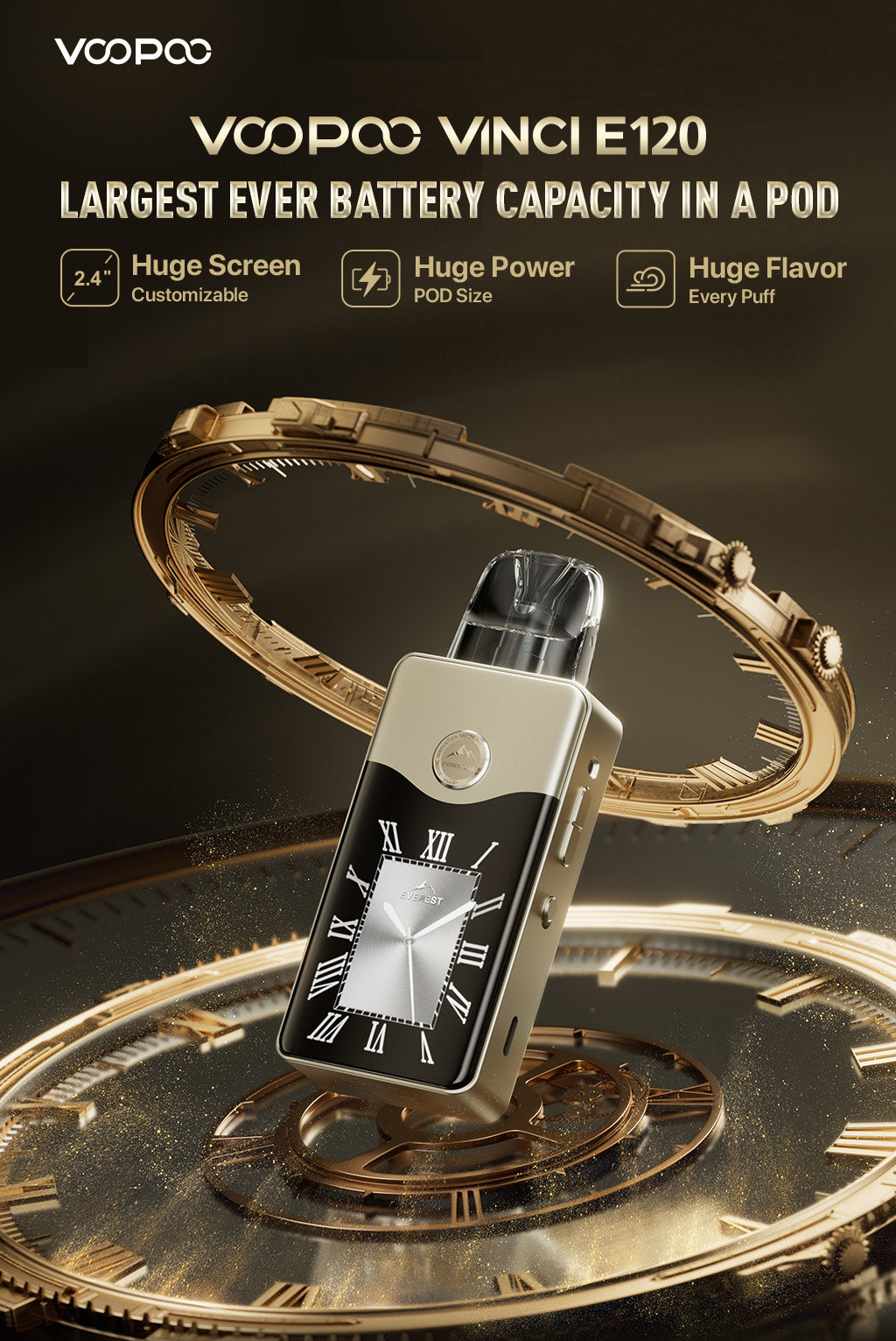 VOOPOO VINCI E120 Pod Kit 120W Cheap Online Shop | vapormo.com VOOPOO VINCI E120 Pod Kit 120W Cheap Online Shop | vapormo.com